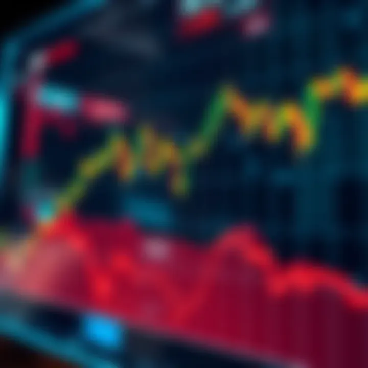 A stock market chart showing a steep drop in prices, indicating a market downturn.