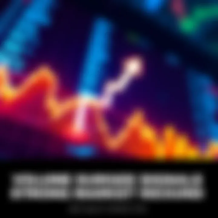 A graph showing a rising trend line in trading volume, representing a market rebound with upward arrows symbolizing growth.