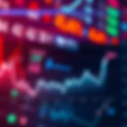A chart showing a downward trend in tech stocks with a highlighted area for privacy coins that are doing well, indicating market fear and resilience.