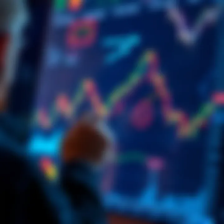 A person looking at financial graphs and charts, contemplating market buying decisions.