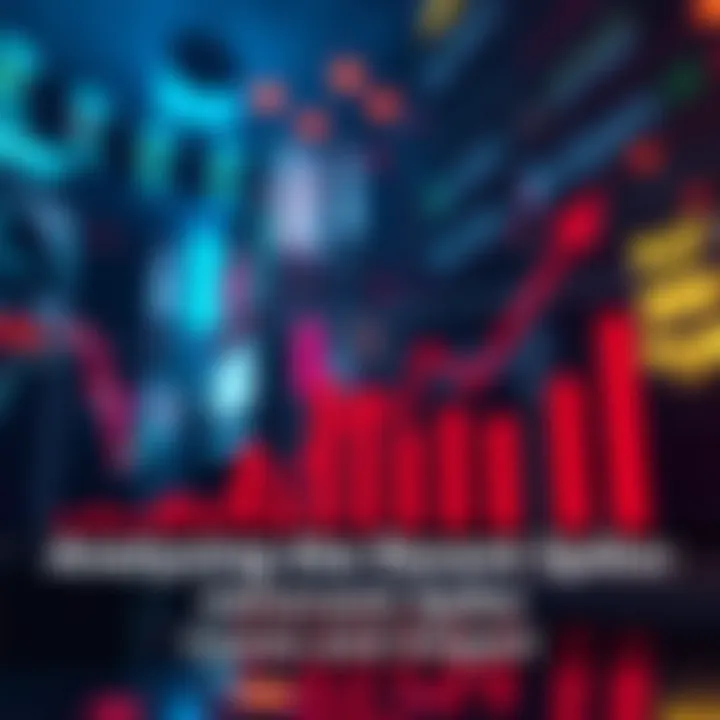 A chart showing a sharp increase in interest over time, with arrows indicating growth and various sectors affected.