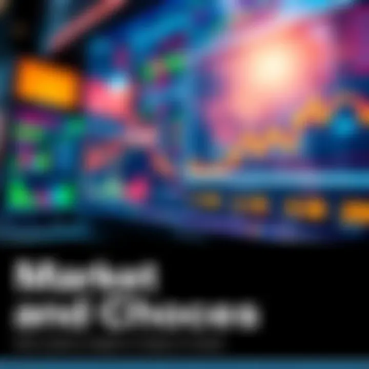 A graphic showing various market options and trends, with charts and indicators.