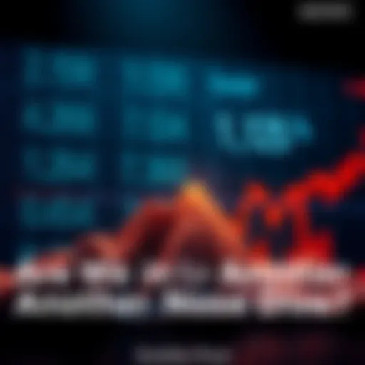 A stock market graph showing a sharp upward trend followed by a downward dip, symbolizing market volatility and skepticism.