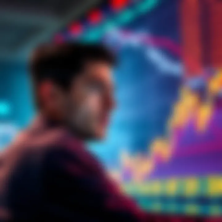 A person looking at stock charts with a worried expression as prices trend upwards, signaling a potential market shift.