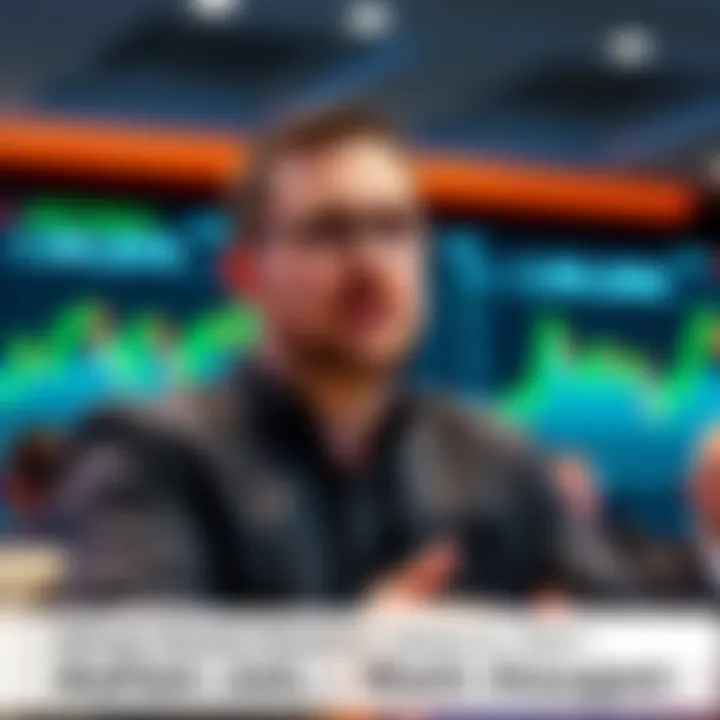 Matt Hougan speaks at a conference about the end of the altcoin season, with a graph showing market changes in the background.