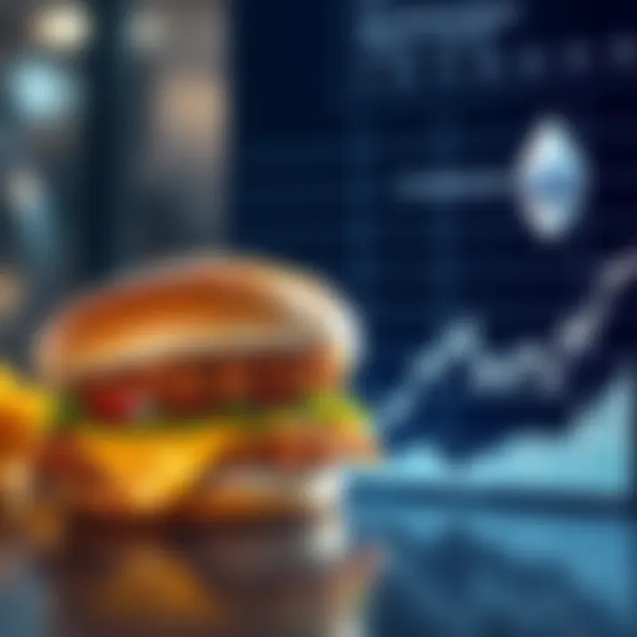A McChicken sandwich displayed prominently next to a graph showing its investment return compared to Ethereum, illustrating its better performance over five years.