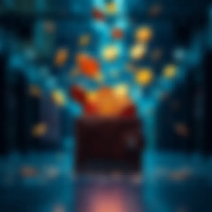 A graphic showing a digital wallet with meme coins vanishing into thin air, symbolizing losses on the Solana blockchain.