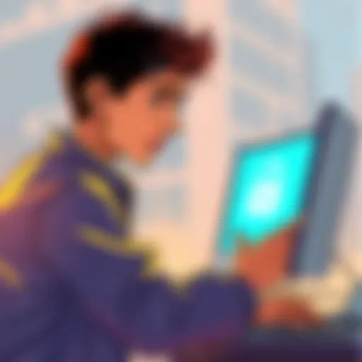 Illustration of a person frustrated while using a computer with a lock symbol representing KYC requirements for cryptocurrency withdrawals.