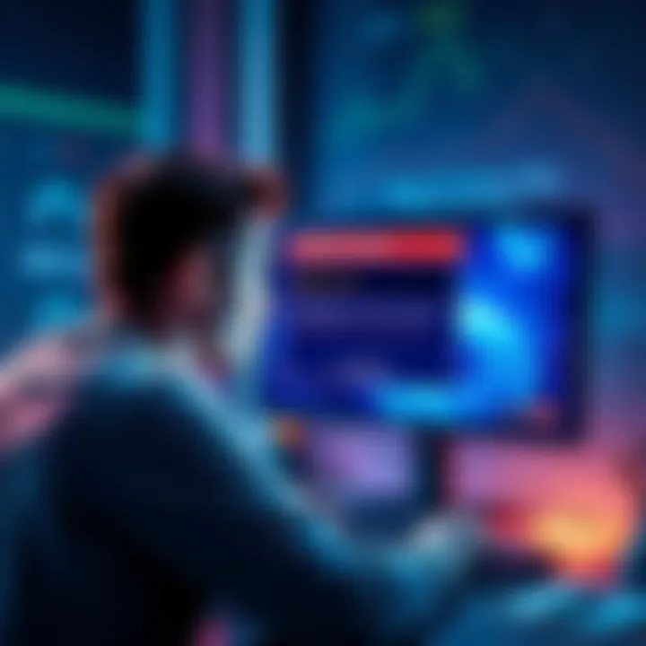 MEXC Account Frozen A worried person looking at a computer screen showing a frozen account warning, symbolizing financial stress over lost funds on a cryptocurrency platform.