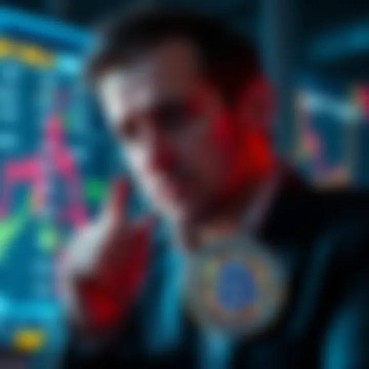 Michael Saylor looks worried while analyzing a Bitcoin chart showing losses, representing his controversial decisions affecting Bitcoin trust.