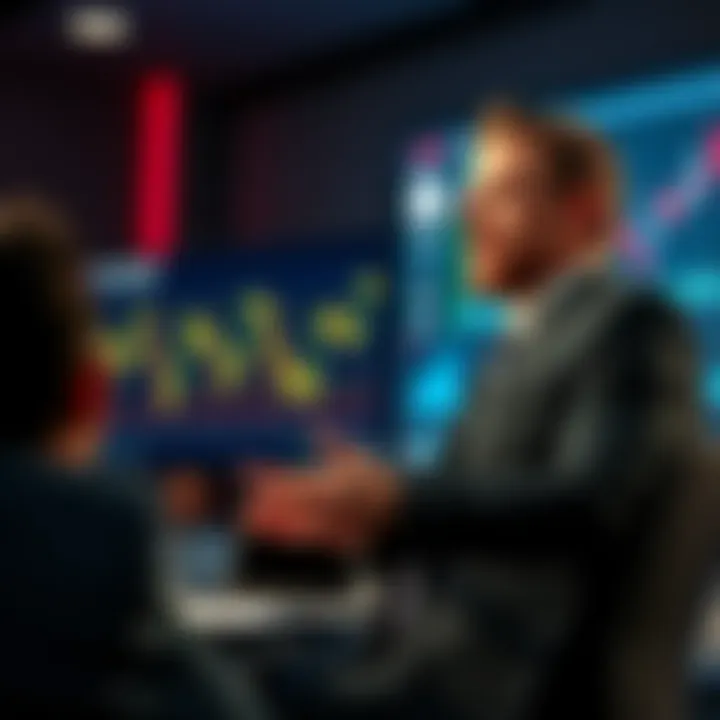 Michael Saylor discussing bitcoin investments Michael Saylor at a conference presenting his bitcoin strategy, with charts and graphs in the background.