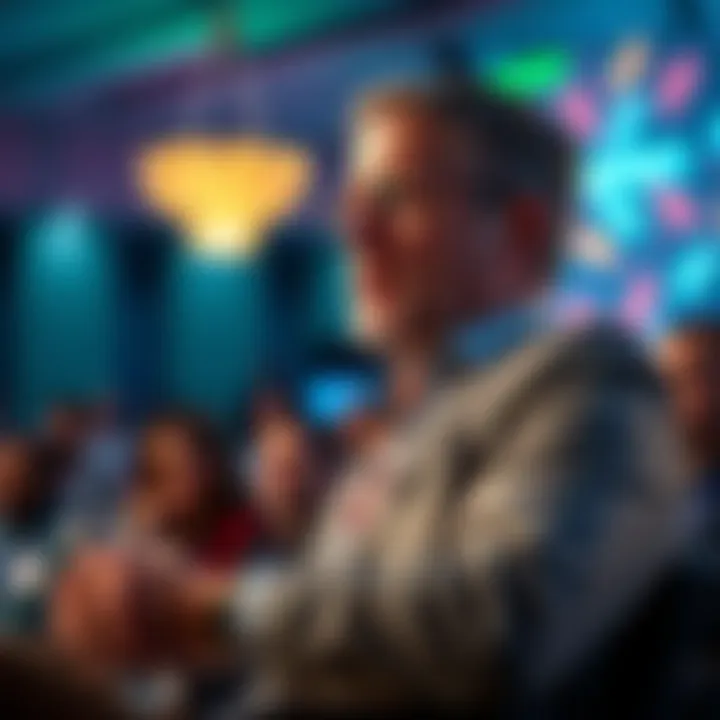 Michael Saylor speaking about digital credit innovations on Solana at a conference