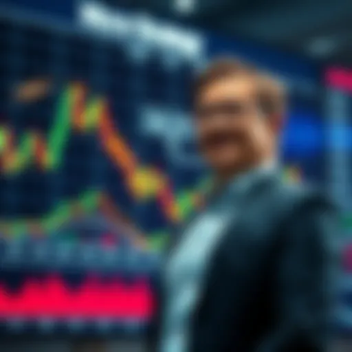 MicroStrategy CEO stands in front of a stock market chart, indicating a recent sale of shares worth $11 million.