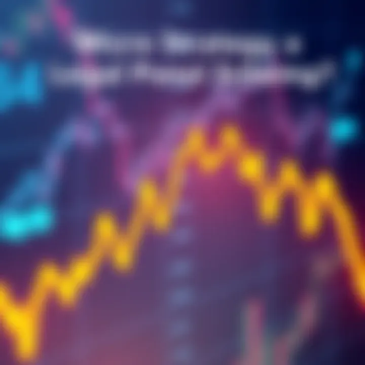 Microstrategy Stock Sales A graph showing Microstrategy stock prices with a downward trend, symbolizing financial concerns and potential Ponzi scheme implications.
