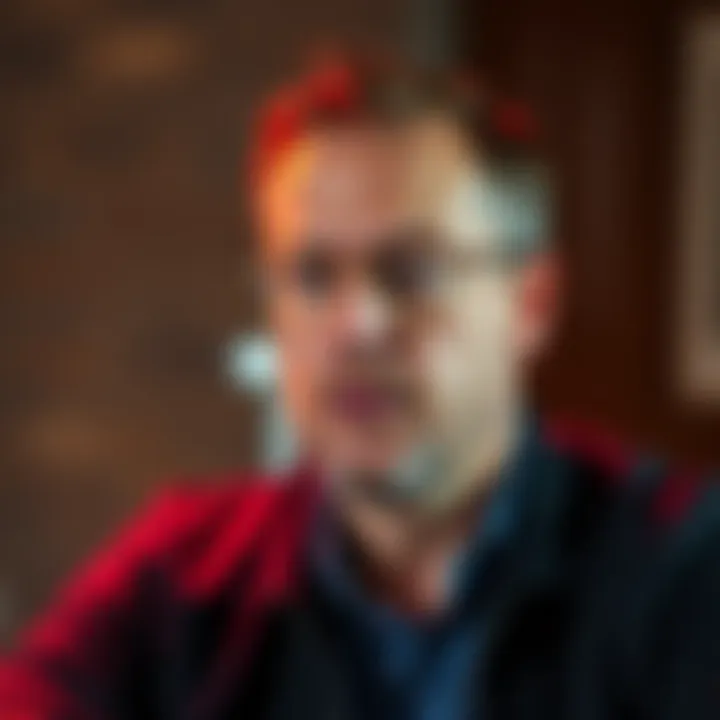 Mike Saylor appearing serious and subdued during an interview, reflecting a more reserved attitude about cryptocurrency.