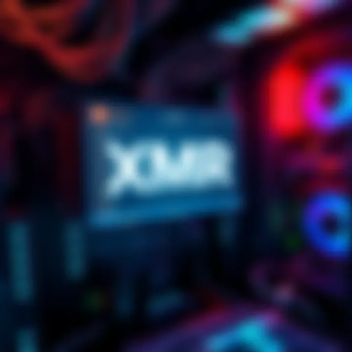 A mining rig with a 5950X CPU linked to a p2pool node, showcasing multiple XMR shares on a monitor screen.