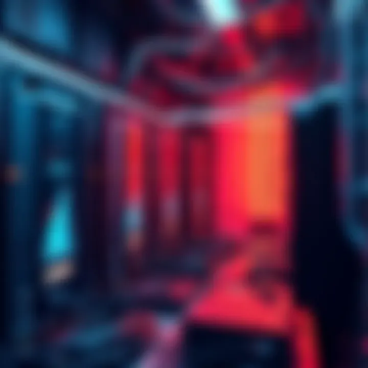 A modern mining setup showcasing efficient use of low-cost electricity for cryptocurrency operations