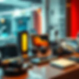 A display of various modern gadgets emphasizing utility and practical design