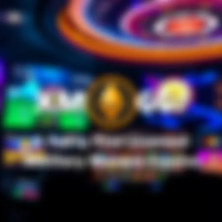 A vibrant gaming interface featuring the Monero logo with various games like slots and sports betting options