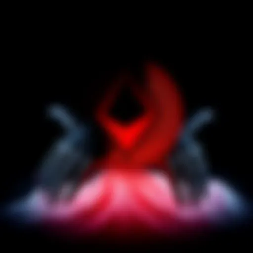 A digital representation of Monero's logo with a shadow of a 51% attack looming over it, symbolizing security concerns in cryptocurrency.