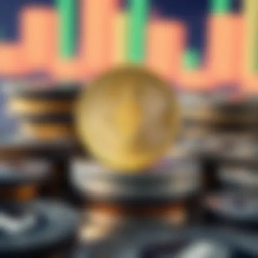 A close-up view of Monero coins stacked, representing investment potential and value analysis.