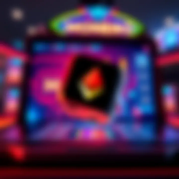 A digital dice being rolled with Monero logo and vibrant graphics on the screen showcasing the provably fair system