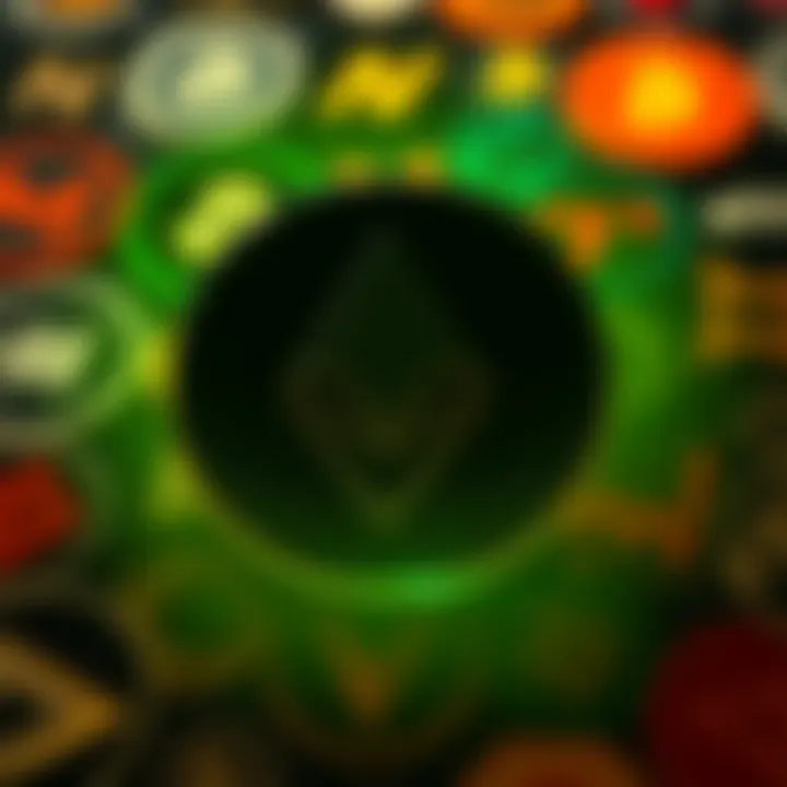 Monero cryptocurrency logo The Monero logo displayed prominently with other cryptocurrency logos in the background, showing its significance in the market.