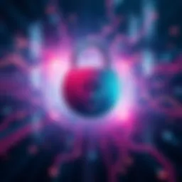 Monero cryptocurrency symbol surrounded by a padlock representing privacy in transactions