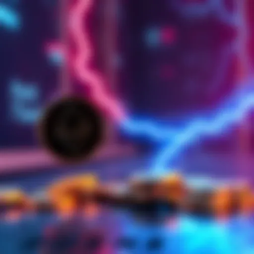 A visual comparison of Monero and Lightning Network payment speeds, showing digital currencies and fast transactions, highlighting user perspectives.