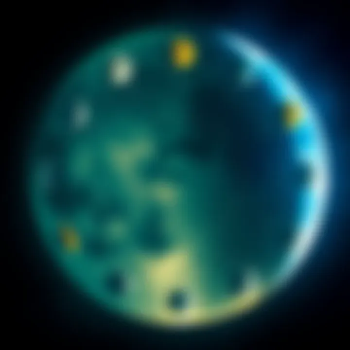 Moon Phase Calendar A lunar calendar showing different moon phases impacting cultural rituals and daily life