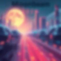 Illustration of a futuristic city with glowing pathways, symbolizing accessibility and flow in the crypto world.