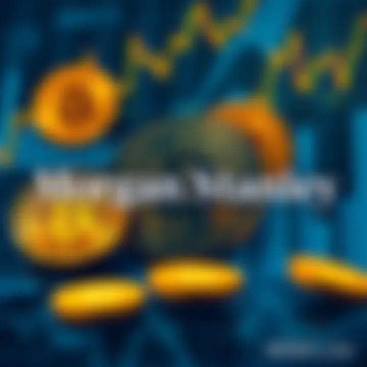 Morgan Stanley logo with Bitcoin symbols and graphs showing rapid growth in finance