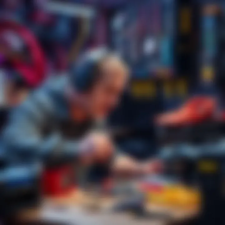 A tech enthusiast named Mr. Fix works on fixing a faulty S21 ASIC miner with tools on a workbench