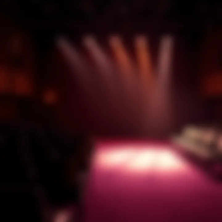 Musical Production Set A stage with empty chairs and a spotlight, symbolizing the stalled musical about slavery reparations at Paramount Pictures.