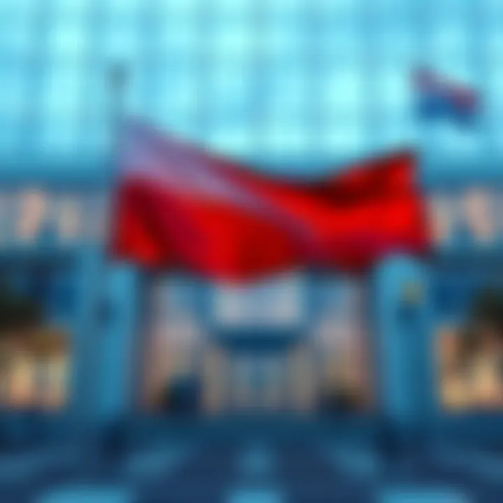 Netherlands Tax Office A view of the Netherlands Tax Office with the Dutch flag flying, symbolizing new tax policies on unrealized gains