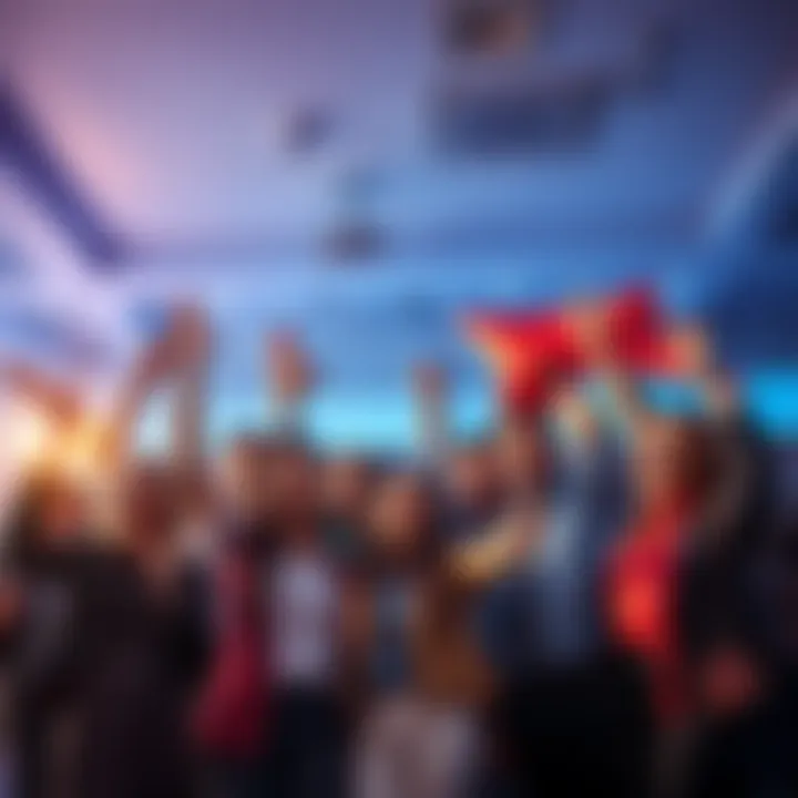 A group of diverse professionals celebrating the launch of a new business with enthusiasm and excitement, showcasing collaboration and teamwork.