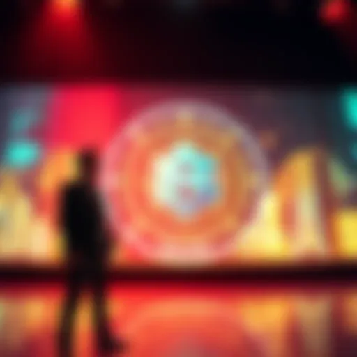 Peter Thiel standing in front of a new cryptocurrency bank logo, expressing confidence in the venture