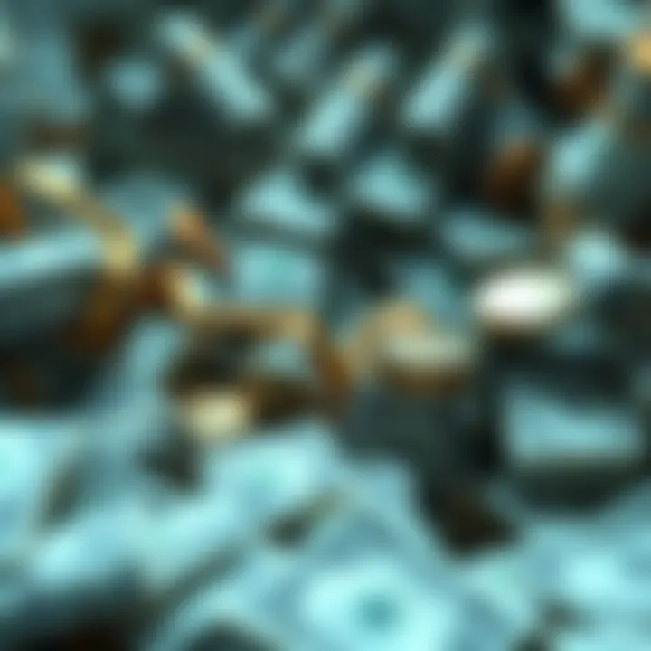 Visual representation of the influx of newly minted dollars over five years