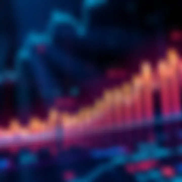 A visual representation of a new token unlock chart with fluctuating lines and bars indicating investment trends.