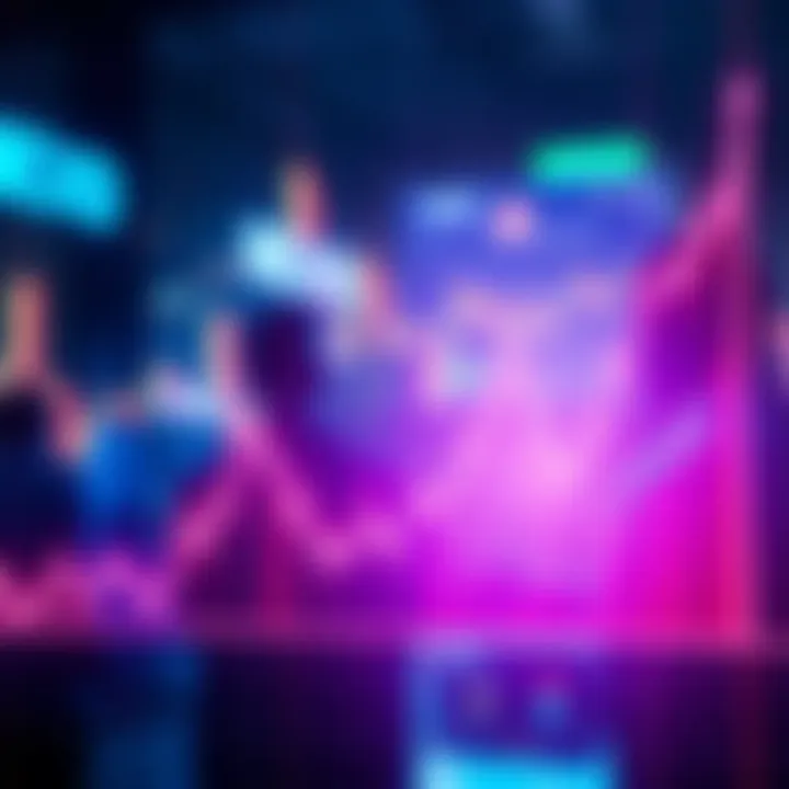 Graph showing a sharp decline in Nexo token price with worried investors in the background