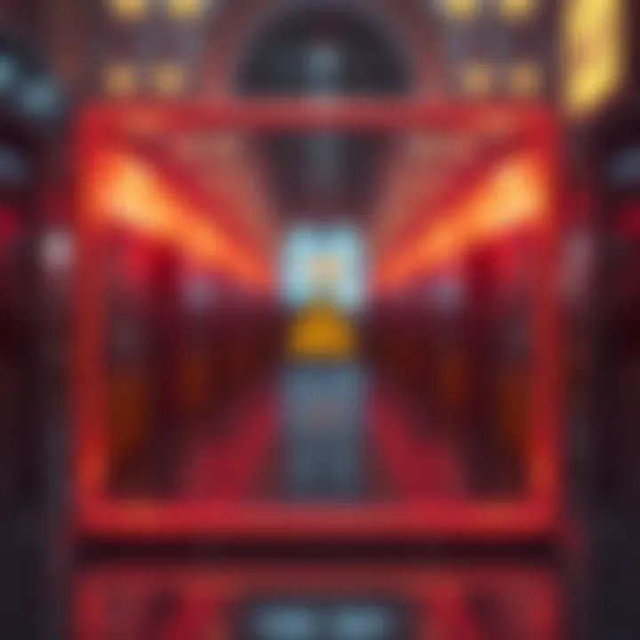 A graphic showing a digital art frame being closed, symbolizing the end of Nifty Gateway's NFT marketplace with a warning sign.