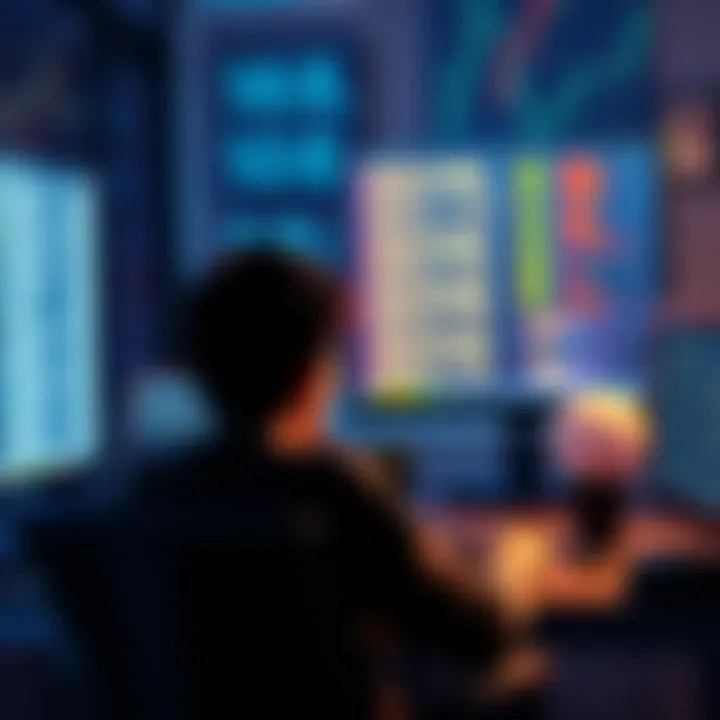 A person sitting at a computer, looking frustrated, with a screen showing a long list of proposed blocks without rewards, emphasizing the challenges of node running.