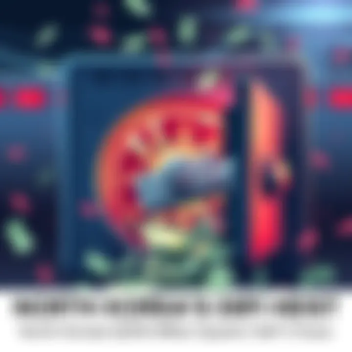 An illustration of a digital safe being opened with cash spilling out, representing North Korea's theft from DeFi protocols