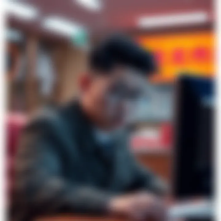 A North Korean IT operative looks worried during a remote job interview, facing a computer screen with a questioning expression.