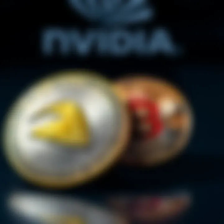NVIDIA and Bitcoin NVIDIA logo alongside Bitcoin symbol, representing potential investment move
