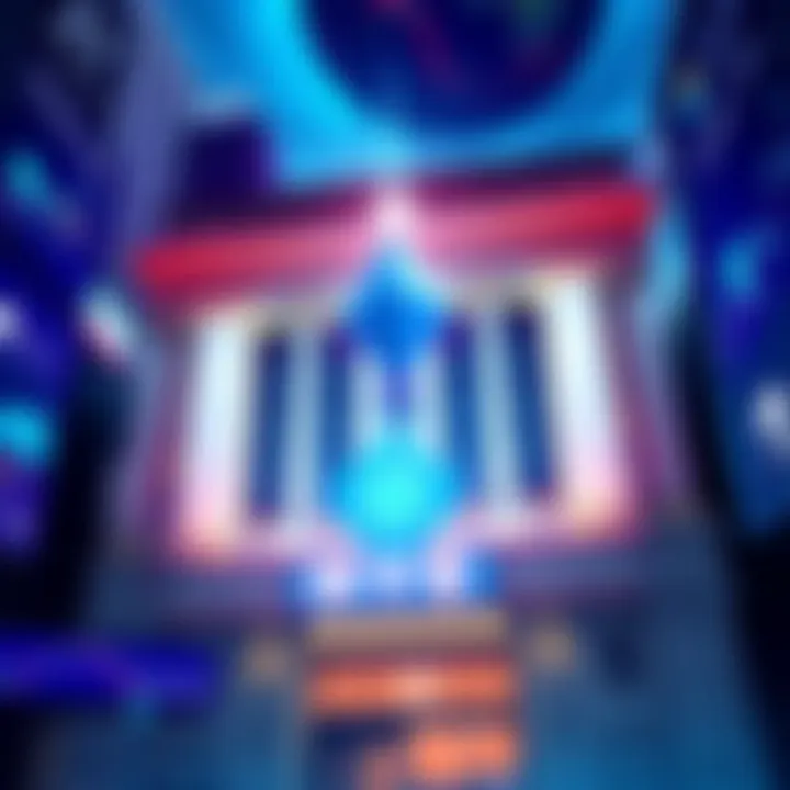 An illustration of the NYSE logo with blockchain symbols and graphics depicting 24/7 trading and instant settlements.