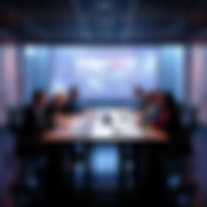 Open Source Committee Meeting A group of people gathered around a conference table during the Open Source Committee Intersect meeting, discussing ideas and sharing insights.