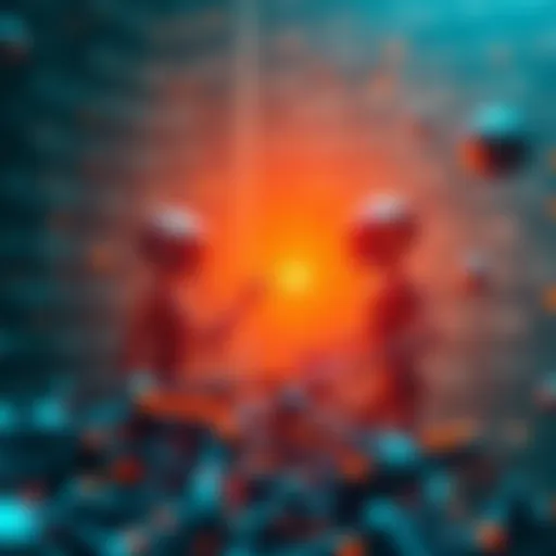 Graphic showing AI agents collaborating to solve the Navier-Stokes problem with mathematical equations in the background