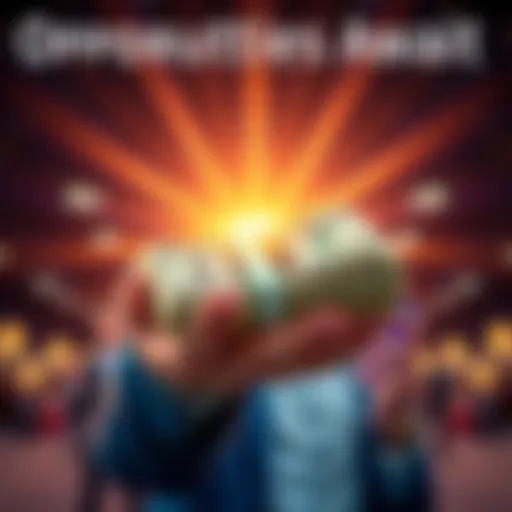 A person holding a stack of cash with a bright background symbolizing investment opportunities