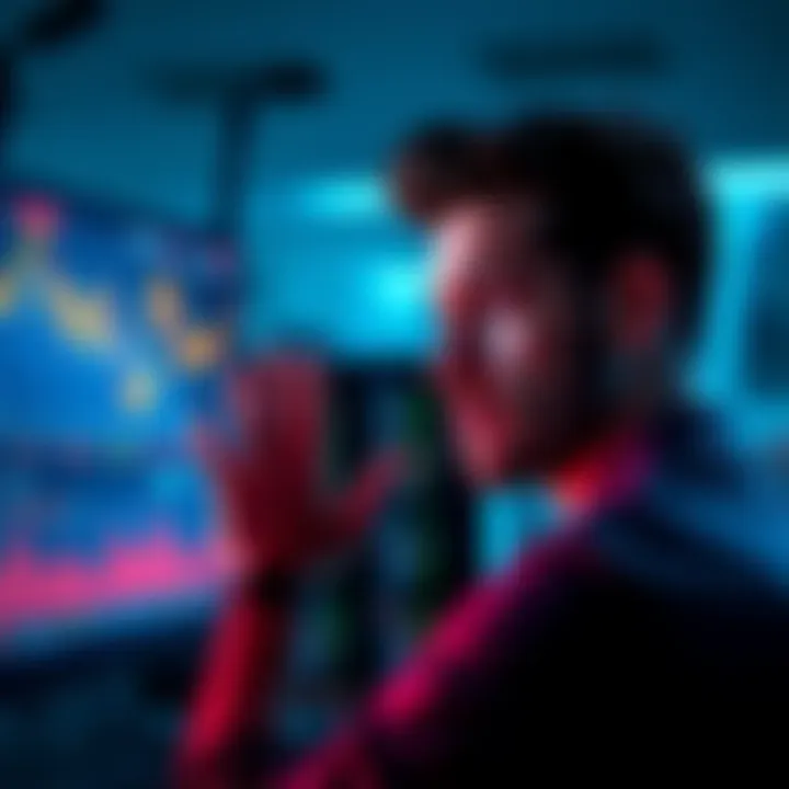 A person looking at a computer screen showing rising cryptocurrency prices with a confused expression.